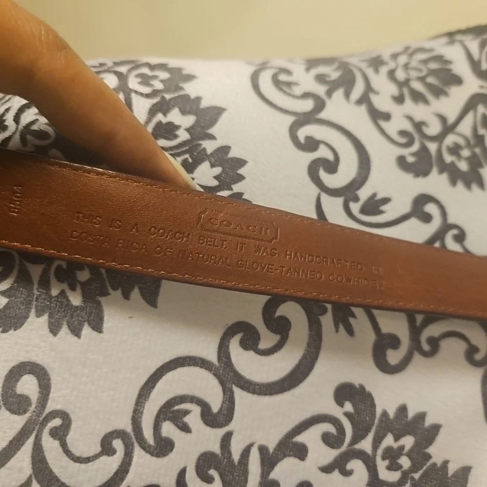 Rare Vintage Coach 8504 Brown Leather Belt – Medium – Made in Costa Rica
